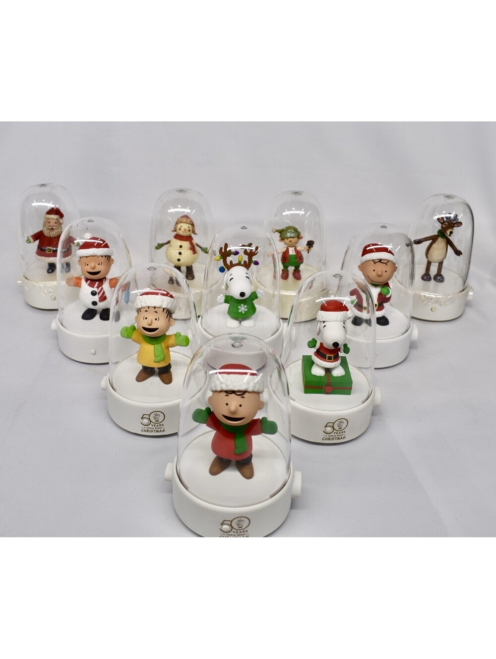 Hallmark Happy Tappers Peanuts 50 Years Charlie Brown Christmas set of 10
